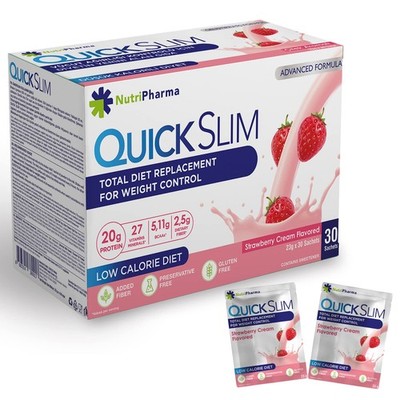 Quick Slim Meal Replacement Shake for Weight Loss 30 Servings Complete Meal R...