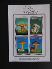 Briefmarken Pilzmotive, Burkina Faso, Block 134 postfr.