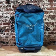 Osprey Transporter 90 Rolling Duffel Bag Blue travel WORN