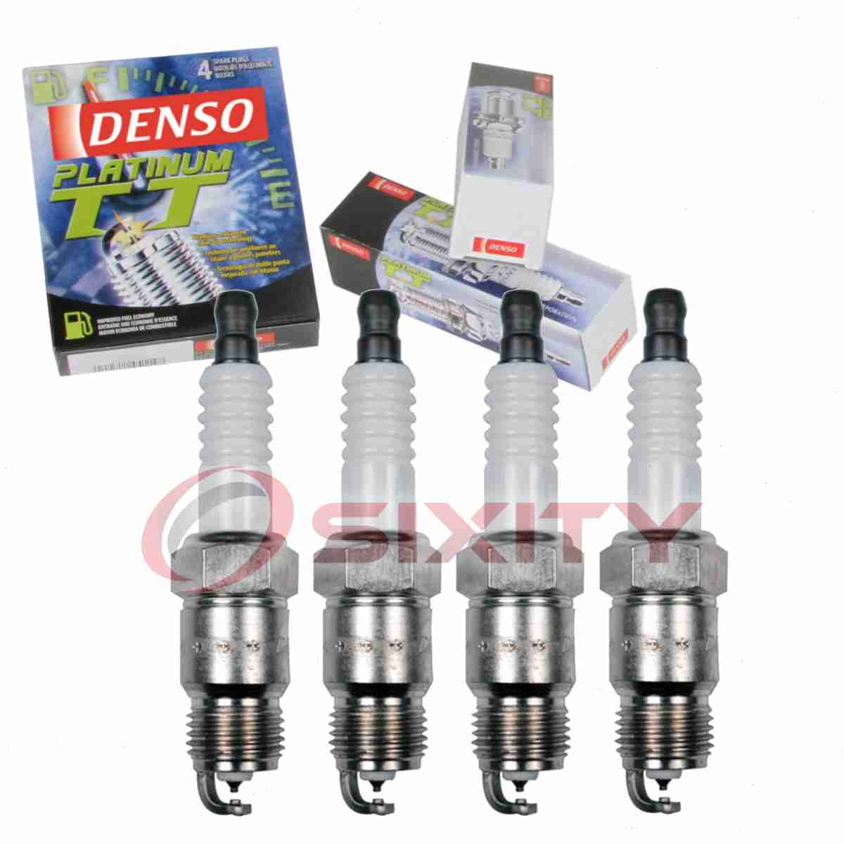 4 pc Denso Platinum TT Spark Plugs for 1980 Chevrolet Monza 2.5L L4 Ignition gb