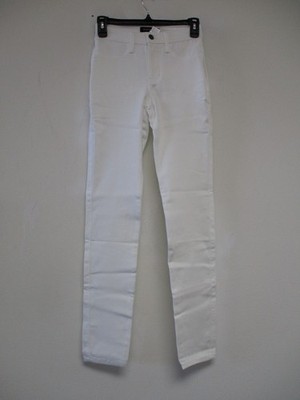 Fashion Nova Jeans Juniors Size 3 Solid White Skinny Stretch 25x29 P1303