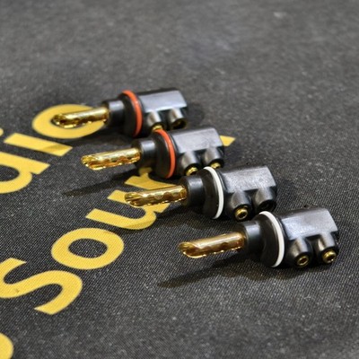 4x hifi Copper Gold Plated Speaker Cable BFA Banana Plug Connector 6mm wire
