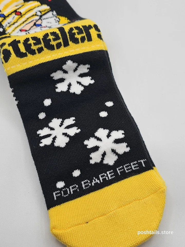 Праздничные тематические зимние носки Pittsburgh Steelers размер M командные цвета с гномами - Изображение 2 из 4
