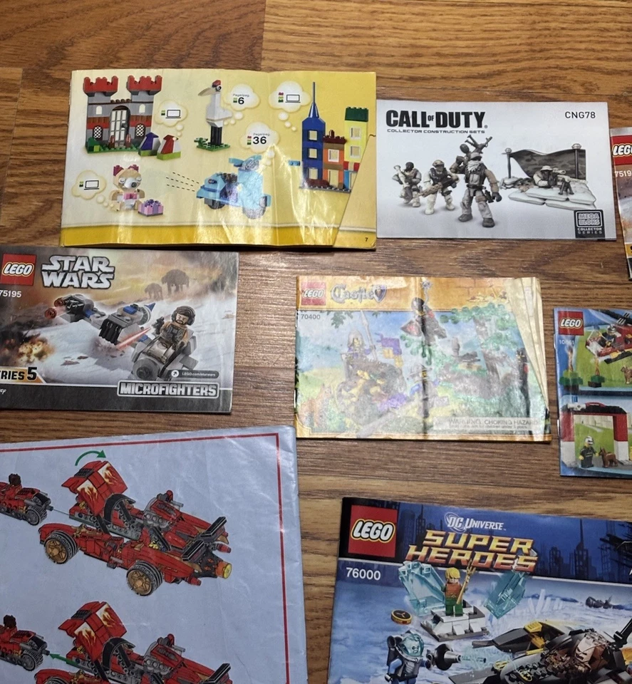 Large Lot Lego Instruction Manuals Star Wars Ninjago Minecraft Call Of Duty - Image 2 of 4