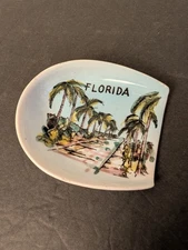 SOUVENIR FLORIDA CERAMIC SPOON REST? Scenic - SUN MADE IN JAPAN VGC