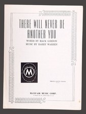 Vintage There Will Never Be Another You Sheet Music 1942 Iceland Film Sinatra