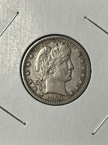 1909 barber quarter Au Detail