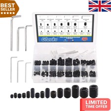 Complete 370-Pc Allen Head Socket Screw Set: 15 Sizes, Steel & Wrenches Included