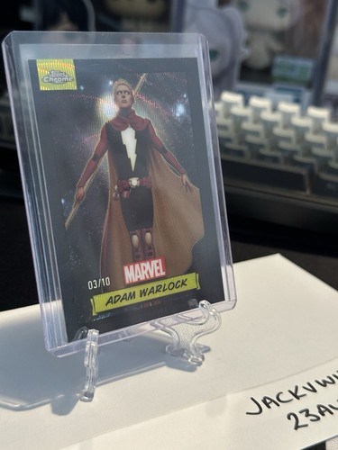2024 Topps Chrome Marvel Adam Warlock #4 Black Wave 03/10 1st Edition