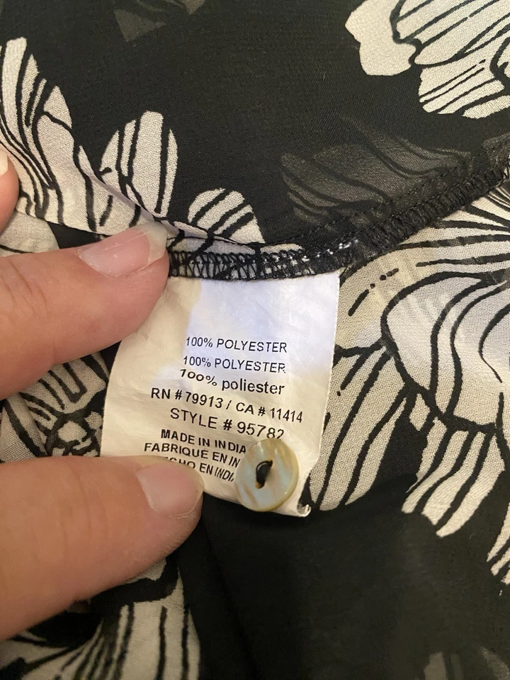 Motherhood Maternity “Lightweight Sleeveless Sheer” Size XL Black/White EUC - Image 4 of 4