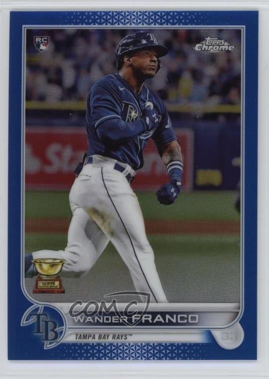 2022 Topps Chrome Blue Refractor 34/150 Wander Franco #35 Rookie RC