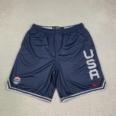 USA Basketball Shorts Mens Large Navy Blue Nike Engineered Made USA Team Issue