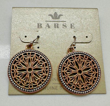 WONDERFUL BARSE COPPER MEDALLION EARRINGS