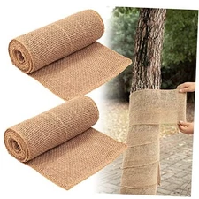 2 Rolls Burlap Tree Protector Wraps, 7.8" × 9.8' Winter Tree Trunk Guards 2PCS