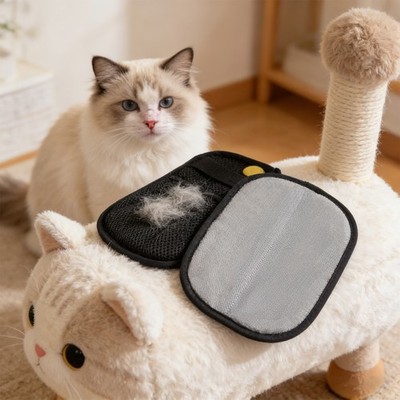 2Pcs Pet Hair Removal Gloves Five-Finger Electrostatic Reusable Pet Hair Remover