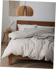 Linen Duvet Cover Set, 100 Washed French Flax Linen King Linen/Natural Linen