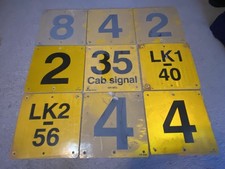 Lot of 18 Chicago Transit Authority CTA Decomissioned Trackside Signs 12" x 12"