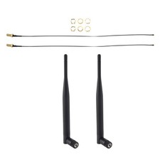 2 x 6dBi 2.4GHz 5GHz Dual Band WiFi RP-SMA Antenna  2 x 35cm U.fl / Cable E2H8