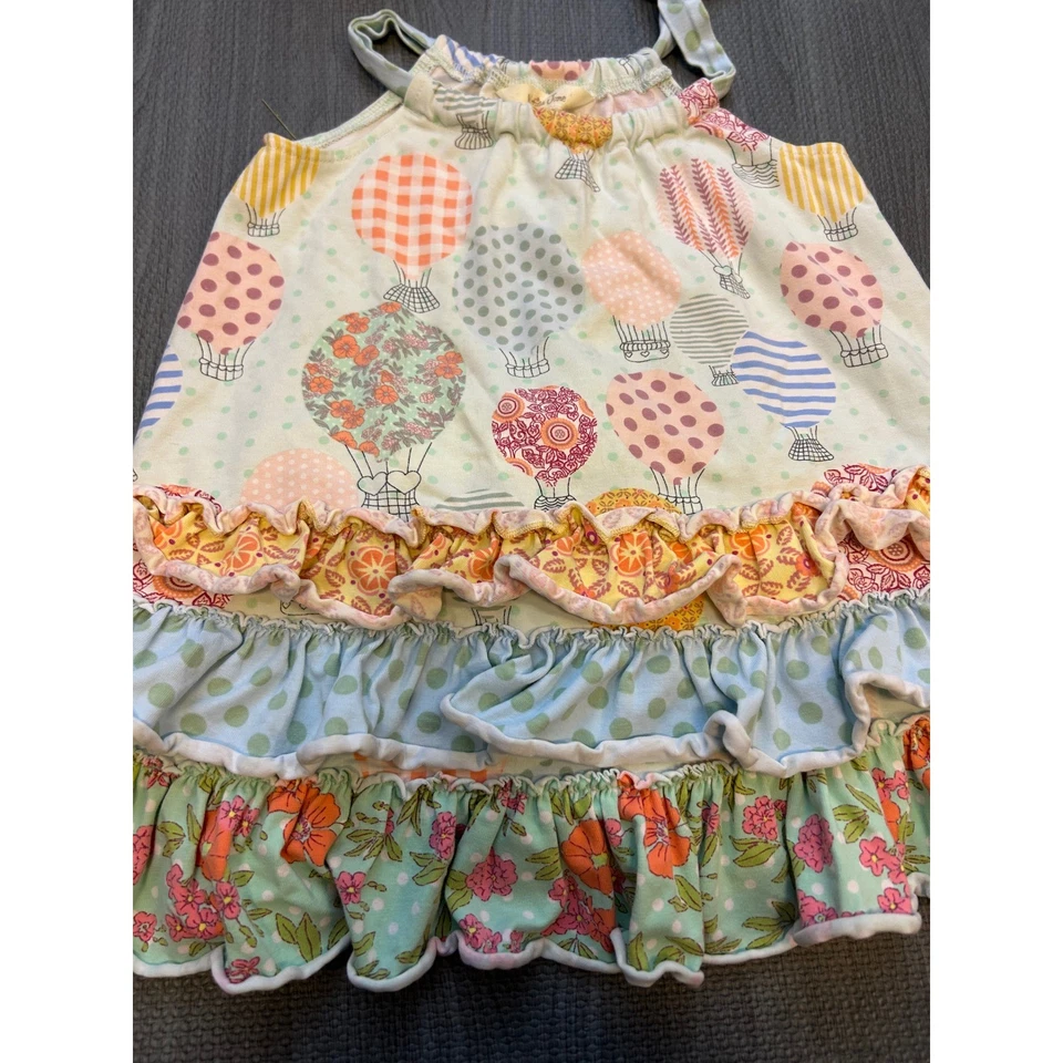 Matilda Jane Happy and Free Up in the Air Hot Air Balloon Dress Size 2 Ruffled - Image 2 of 4