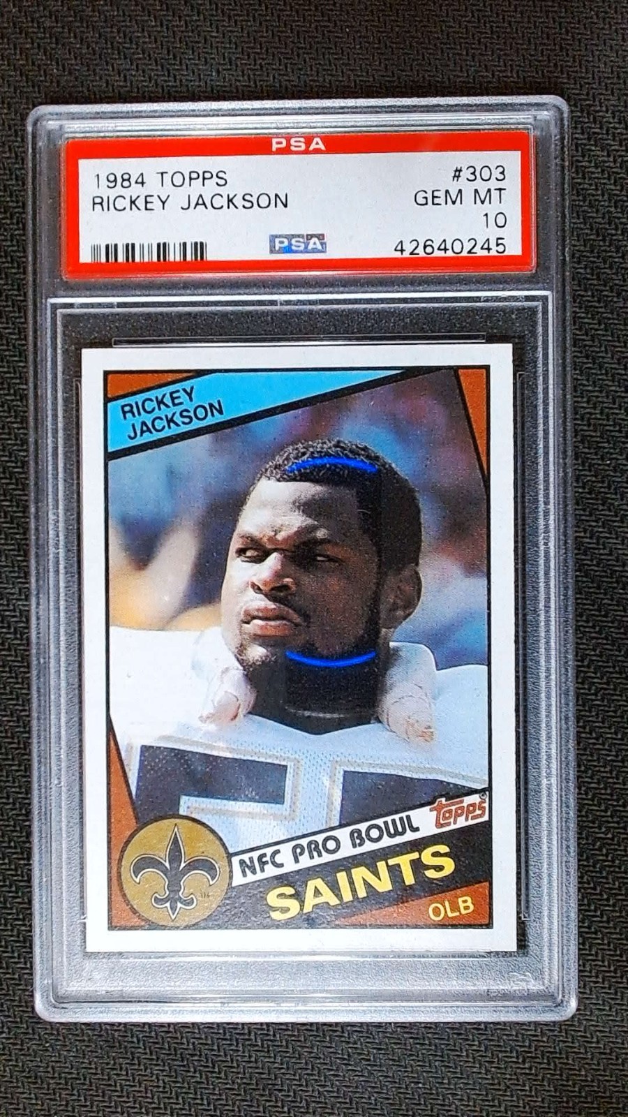 1984 TOPPS RICKEY JACKSON NEW ORLEANS SAINTS PSA 10