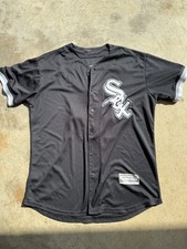 Majestic Chicago White Sox MLB 10 Juan Moncada Black Jersey