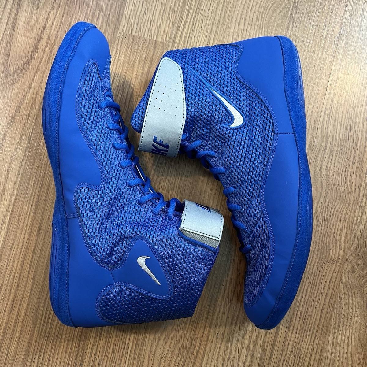 Nike Men\'s Inflict 3 Wrestling Shoes  Blue/Silver 325256-401 Size 14 Nike Inflict 3 Wrestling Shoes Game Royal Blue Silver 325256  main image 2