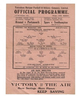 TOTTENHAM HOTSPUR v CHARLTON ATHLETIC 1943 4