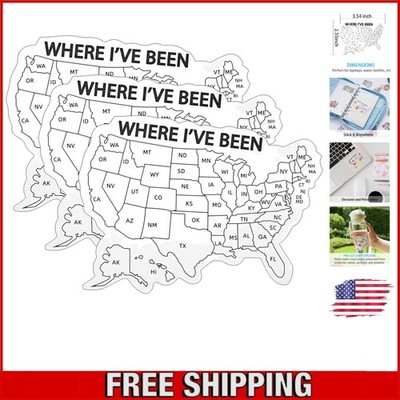 3pcs Where I've Been Waterproof Vinyl Decals - Track Your Travels Elegantly