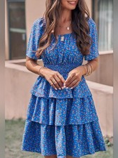 Pretty Garden Chic Tiered Floral Dress