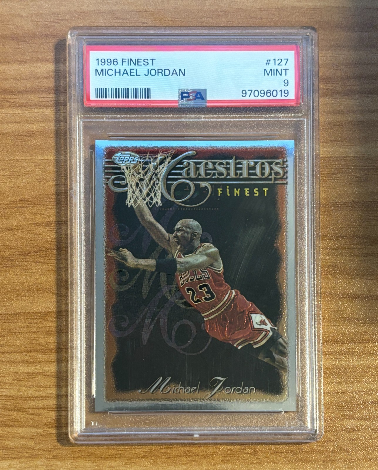 1996 Finest Michael Jordan Maestros #127 Chicago Bulls PSA 9