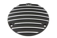 1970 - 1998 black finned derby cover Harley touring softail dyna shovelhead FXR
