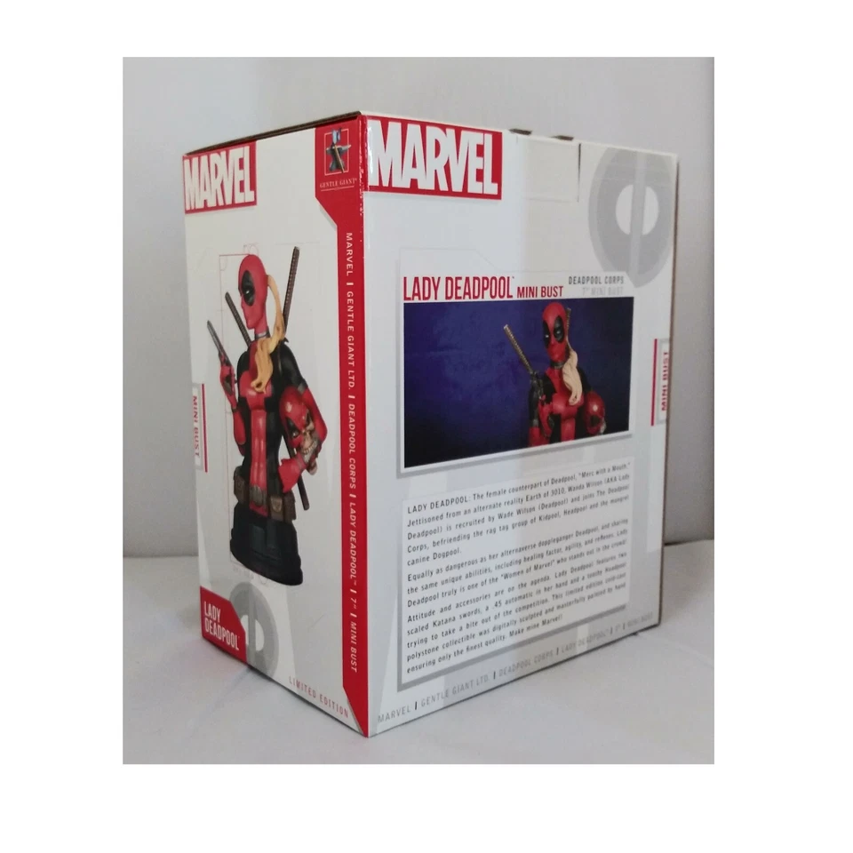 Gentle Giant LTD. AFX Marvel Comics Lady Deadpool Ex. Mini busto 1125/1200 sin usar, en caja Foto 2 de 3