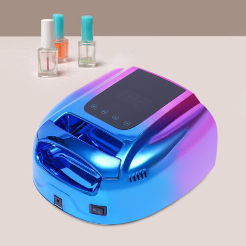 Asciuga Unghie 96 W LED/UV Lampada Unghie Senza Fili Luce Ricaricabile Gel Smalto Blu - Foto 7 di 23