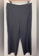 Talbots Women  s Dress Pants 12 Dark Gray Straight Leg Slacks