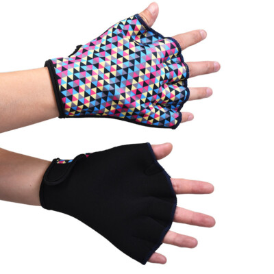 New 1 Pair Unisex Swimming Hand Fins Flippers Finger Webbed Paddle Water Gloves