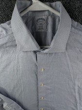 Brooks Brothers Long Sleeve Cotton Button Up Shirt 17 36/37 Blue Check Regent