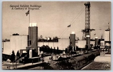 Postcard General Exhibit Buildings A Century Of Progress Chicago IL Unposted