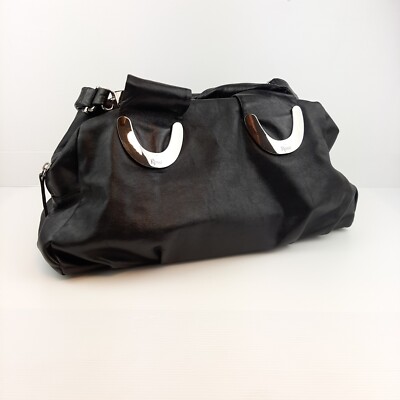 Tasche Aus Vera Pelle Marke Bruno Rot Schwarz Farbe Vintage Made