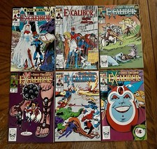 Excalibur #7, #8, #12-15 Mint 6 Lot Marvel. Charity Auction