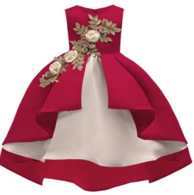 Girls Sleeveless Princess Layered up down Dress 2T