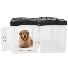 Dog Playpen Mesh Top Cover, Fits 24 Inch 8 Panels Regular Square Plastic