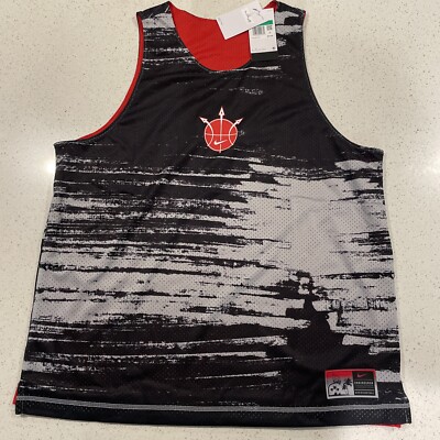 Nike Dri-Fit Men X-Large Mesh Reversible Basketball Jersey Black