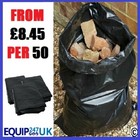 BLACK RUBBLE SACKS EXTRA HEAVY DUTY STRONG BUILDER RUBISH WASTE BAGS