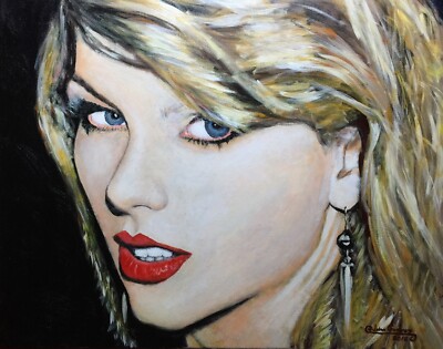 Original Oil Painting Of Singer Taylor Swift 30x24
