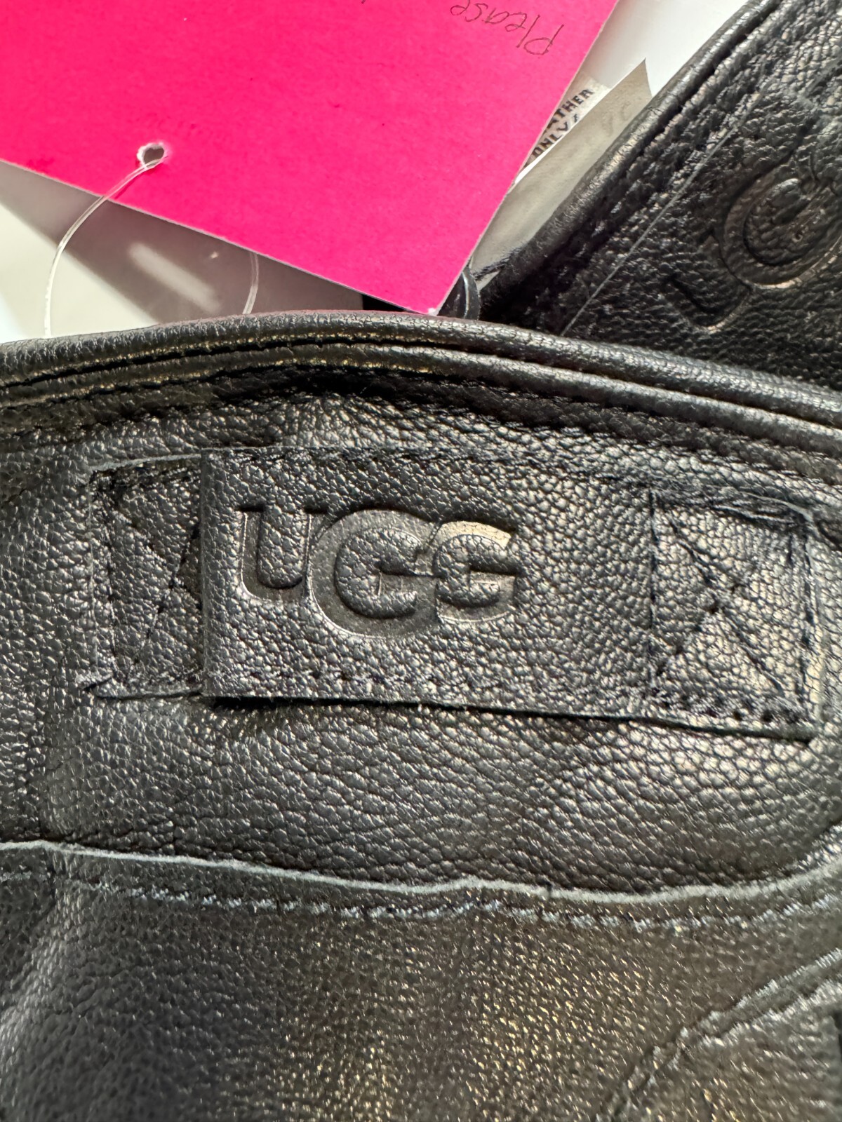 UGG 3 Point Black Leather Men's Winter Gloves Touch Screen NWT LARGE eBay