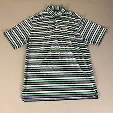 FootJoy Golf Polo Shirt TPC Twin Cities Men's Large Green Striped Athletic Fit