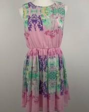 View by Walter Baker womens dress sleeveless blouson floral size 8 1023a