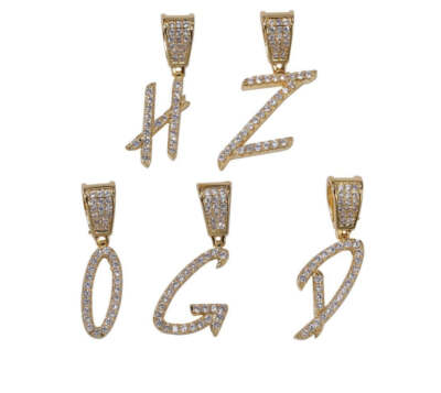 Mini Gold Written Initial