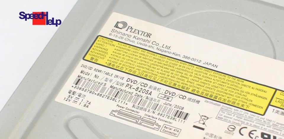 DVD Rw Plextor PX-820SA DVD Cd-Rw Burner Drive SATA Drive Dvd-Rw DVD + Rw - Image 2 of 3