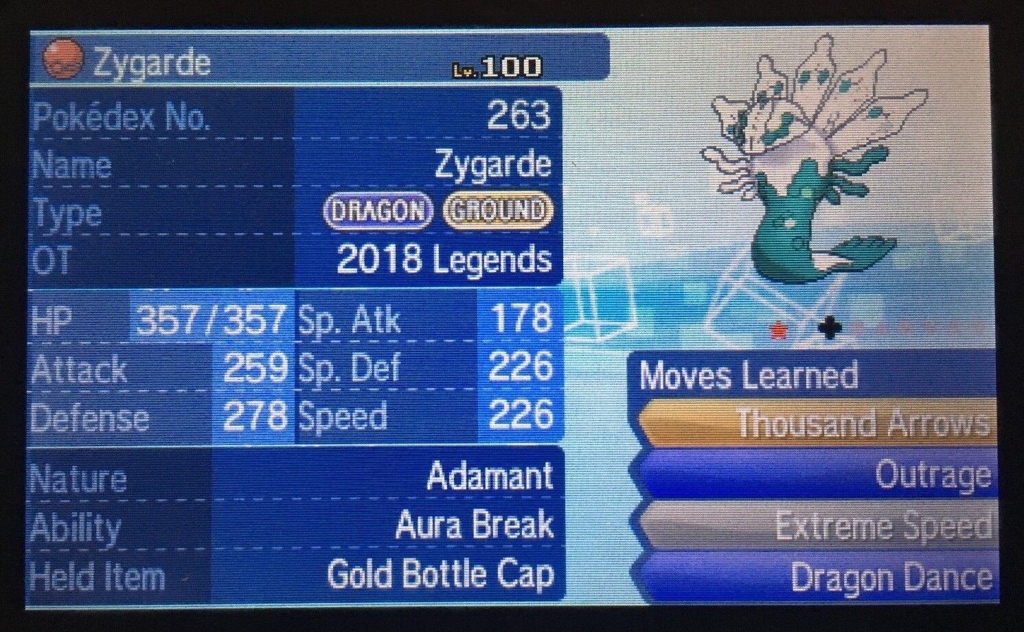 Pokemon Ultra Sun and Moon XYZ Zygarde Event Pokemon